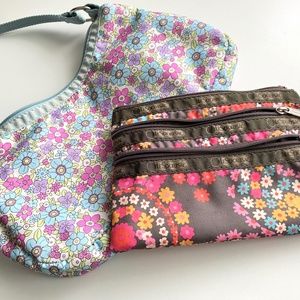 LeSportsac Set of cosmetic pouch and mini shoulder bag